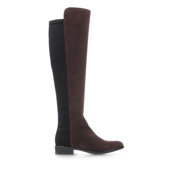 Clarks Womens Caddy Belle Knee High Boots Purple | CA-9068435